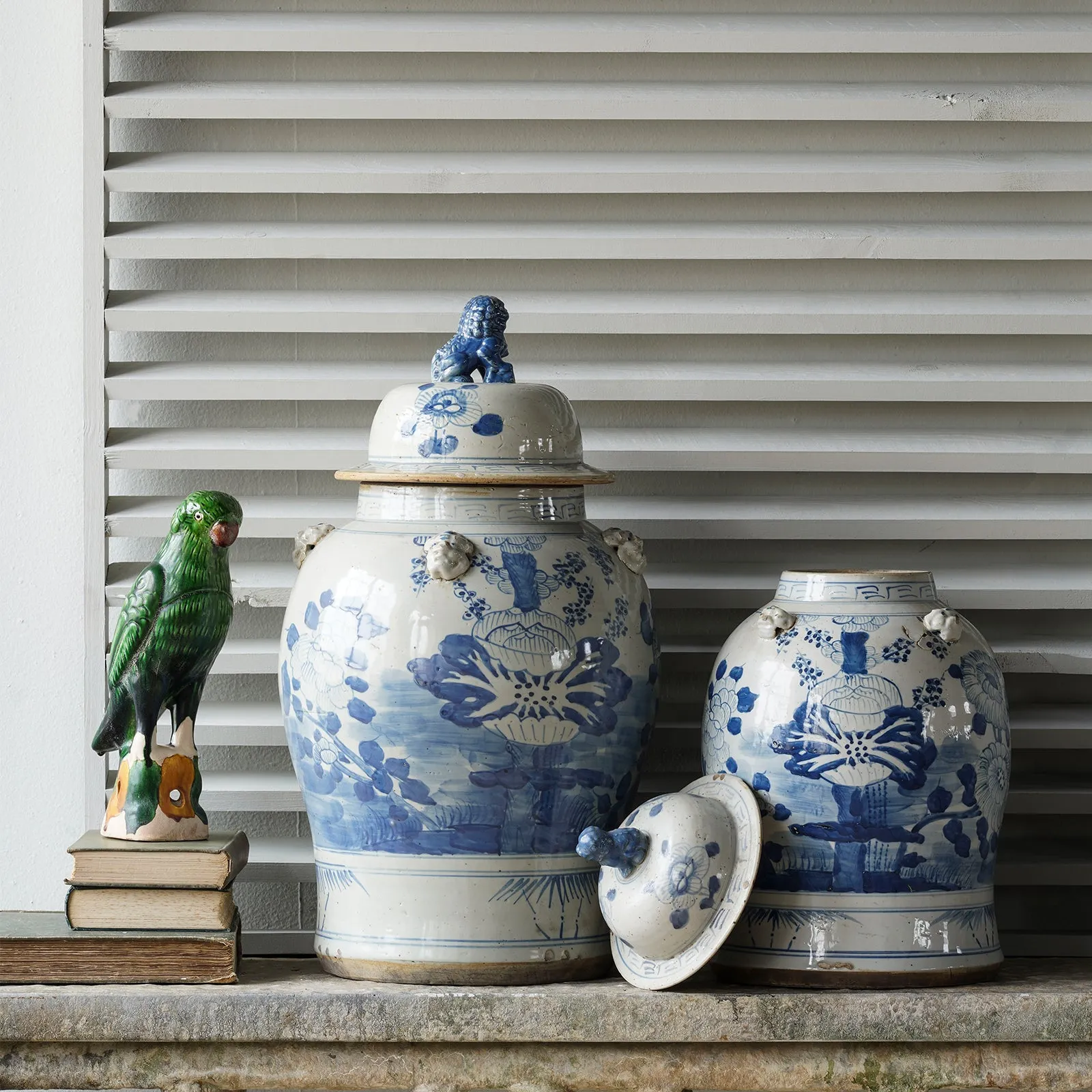 Jingdezhen Hand-Painted Temple Jar with Lotus