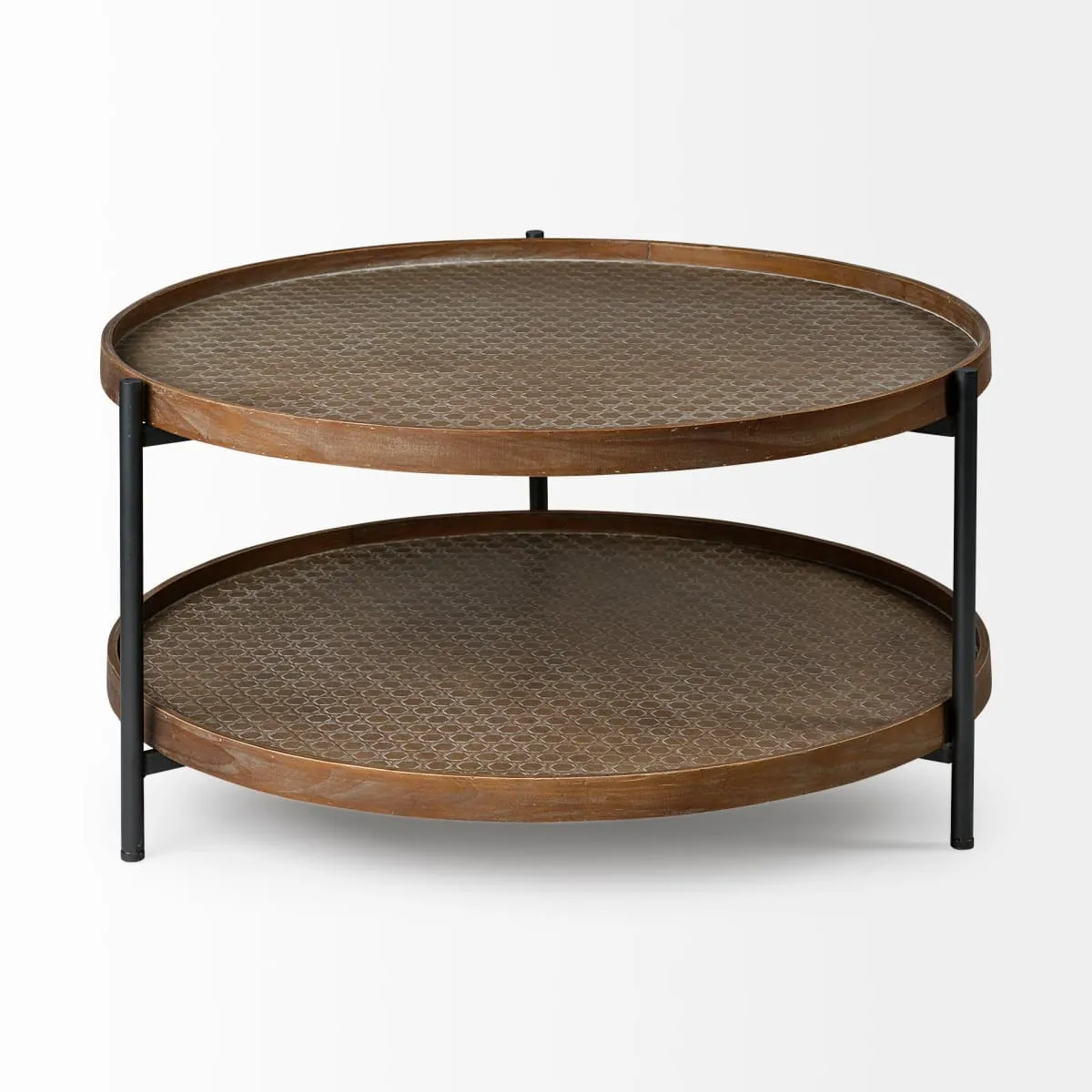 Kade Coffee Table Brown Wood | Black Metal