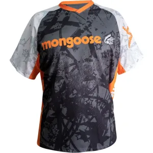 Mongoose Free Ride Short Sleeve Mens Performance Jersey Black/White X-Small