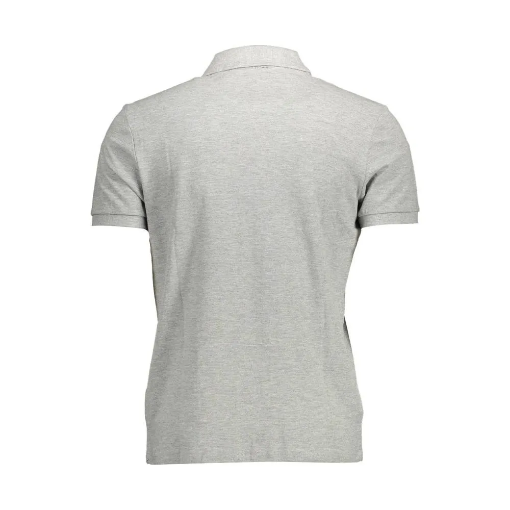 North Sails Gray Cotton Men Polo Shirt