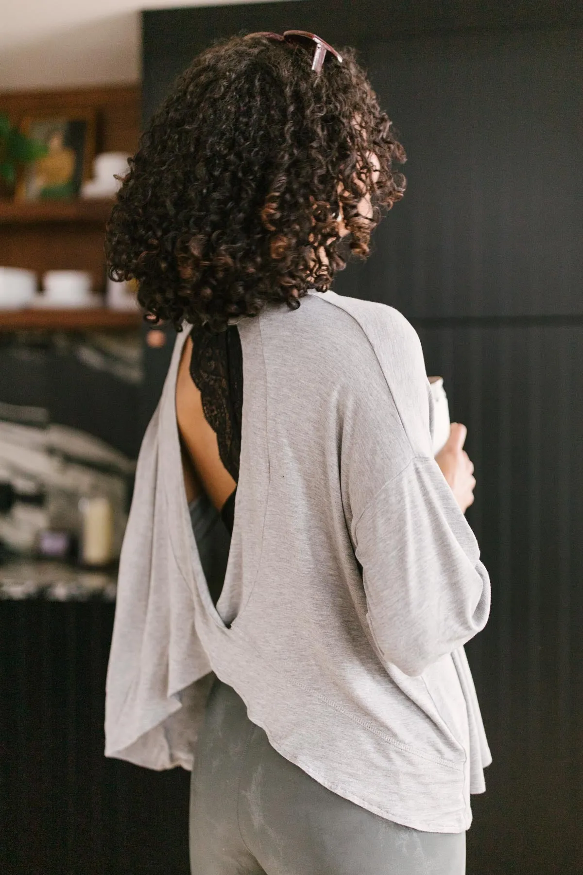 Open Minds Top in Gray