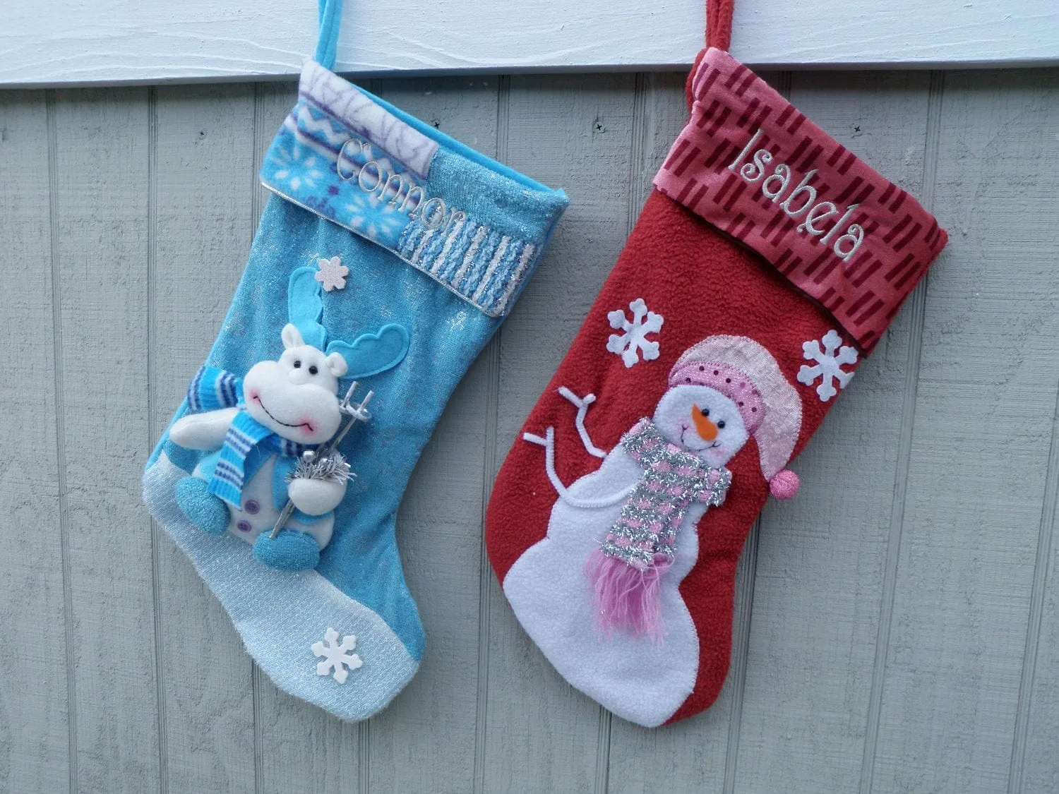 Pink Collection Raindeer Designer Girl's Christmas Stocking