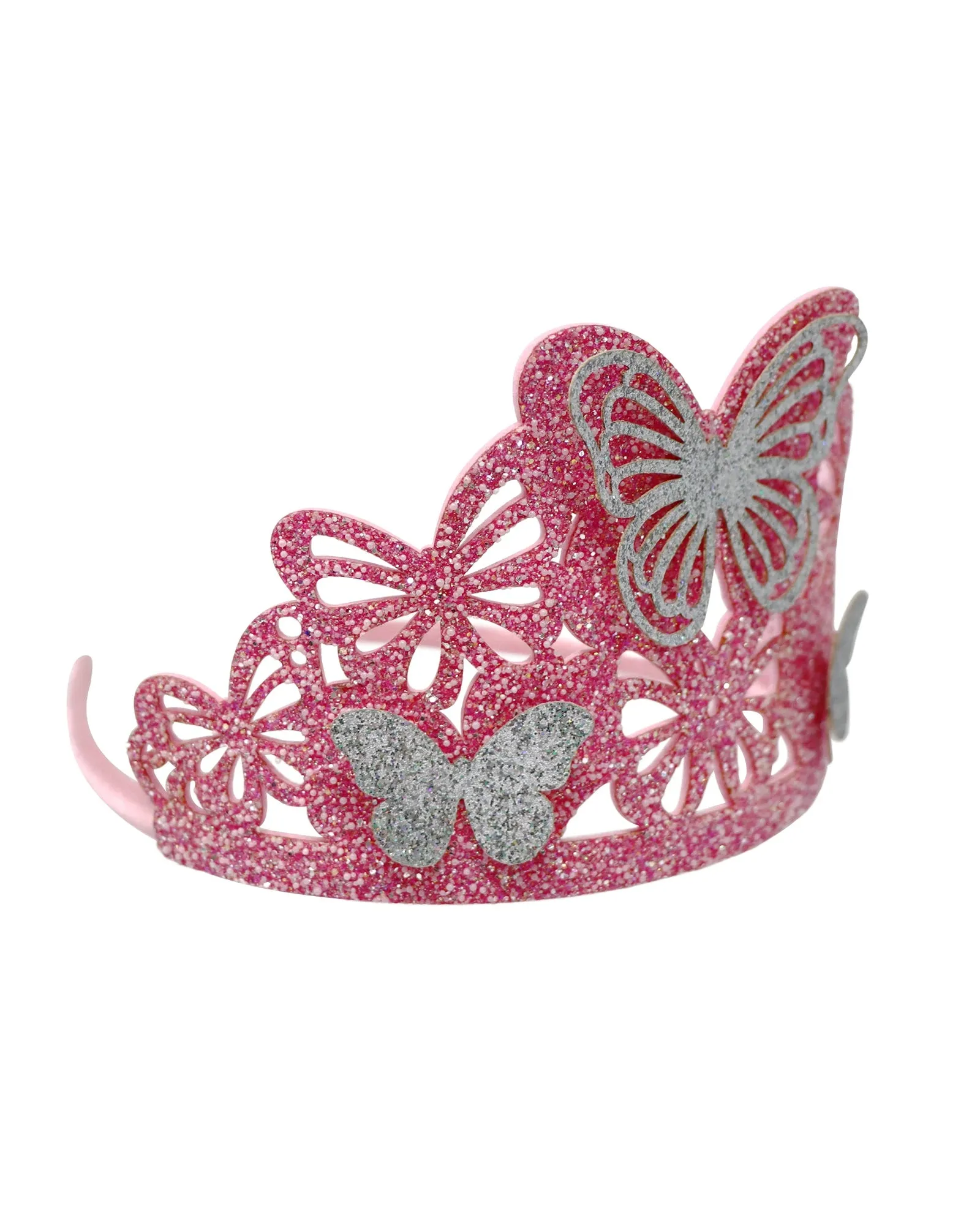 Pink Poppy Butterfly Crown