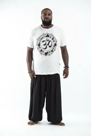 Plus Size Mens Infinitee Om T-Shirt in White