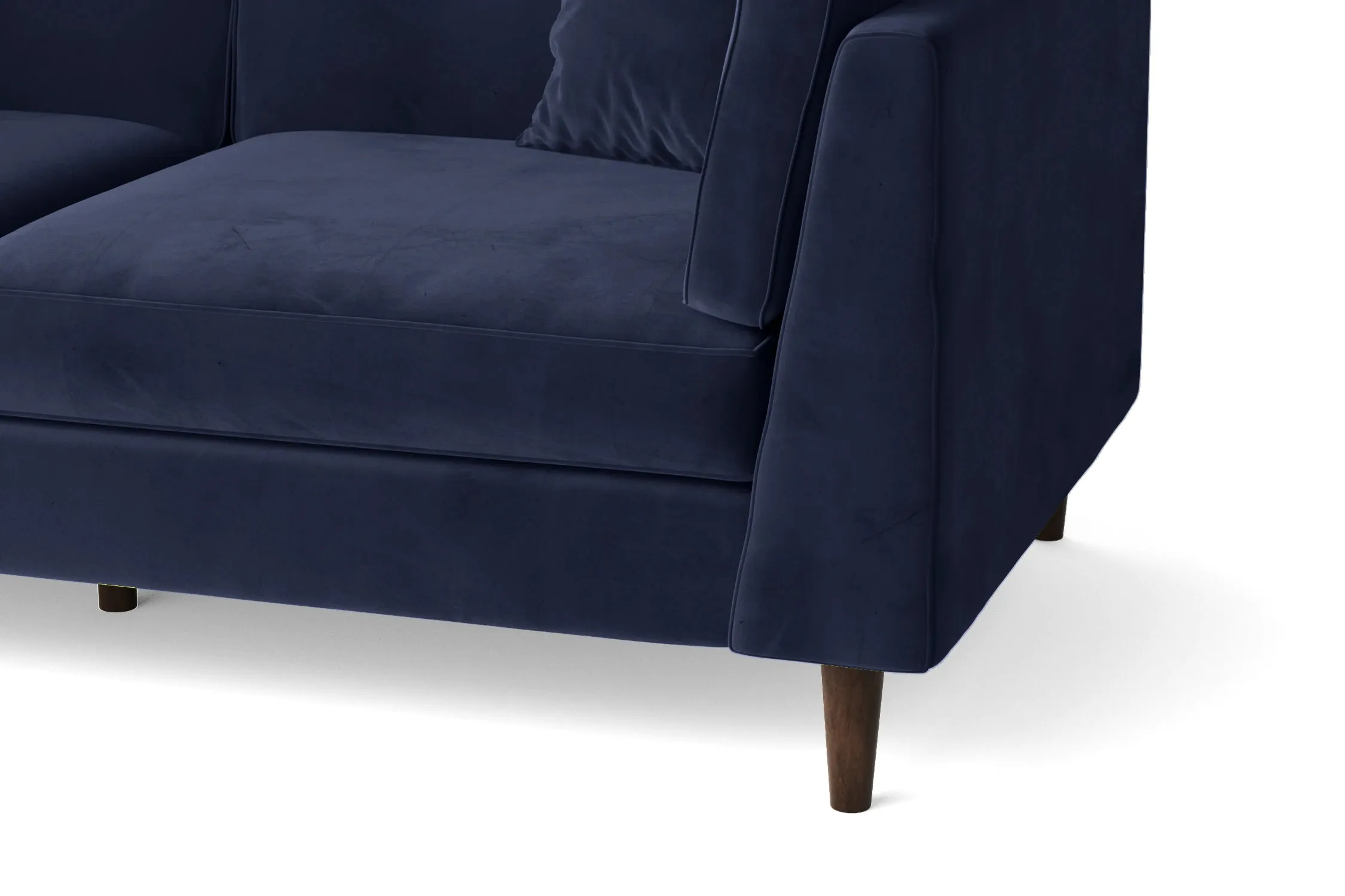 Ragusa 4 Seater Sofa Dark Blue Velvet