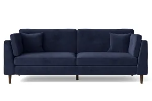 Ragusa 4 Seater Sofa Dark Blue Velvet