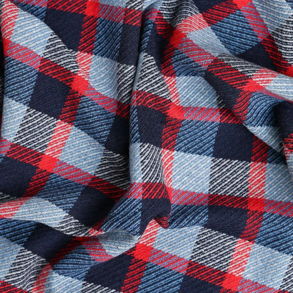 Red and Blue Plaid Throw Blankets | 56"x70"