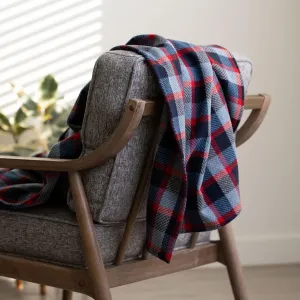 Red and Blue Plaid Throw Blankets | 56"x70"