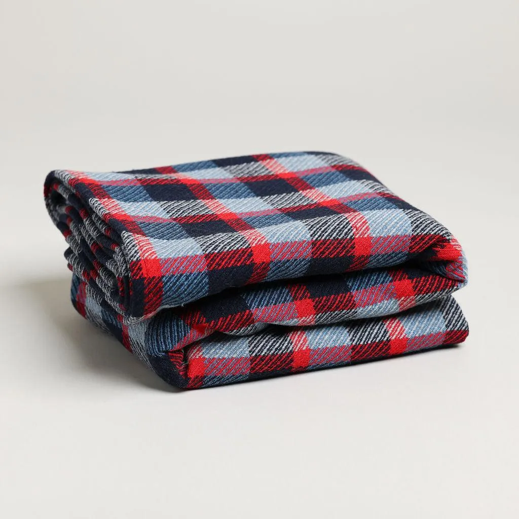 Red and Blue Plaid Throw Blankets | 56"x70"