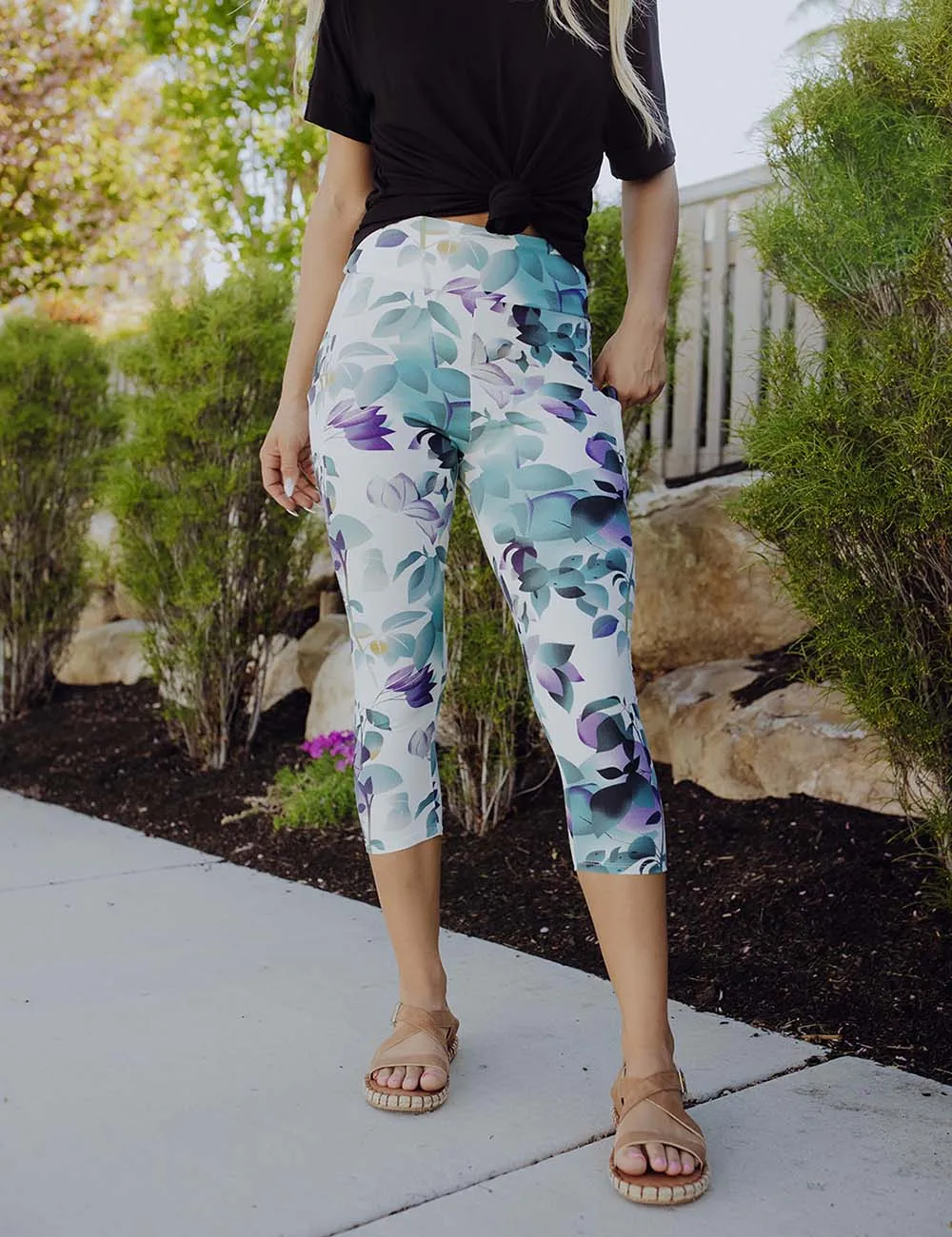 SA Exclusive Botanical Essence Capri Pocket Leggings