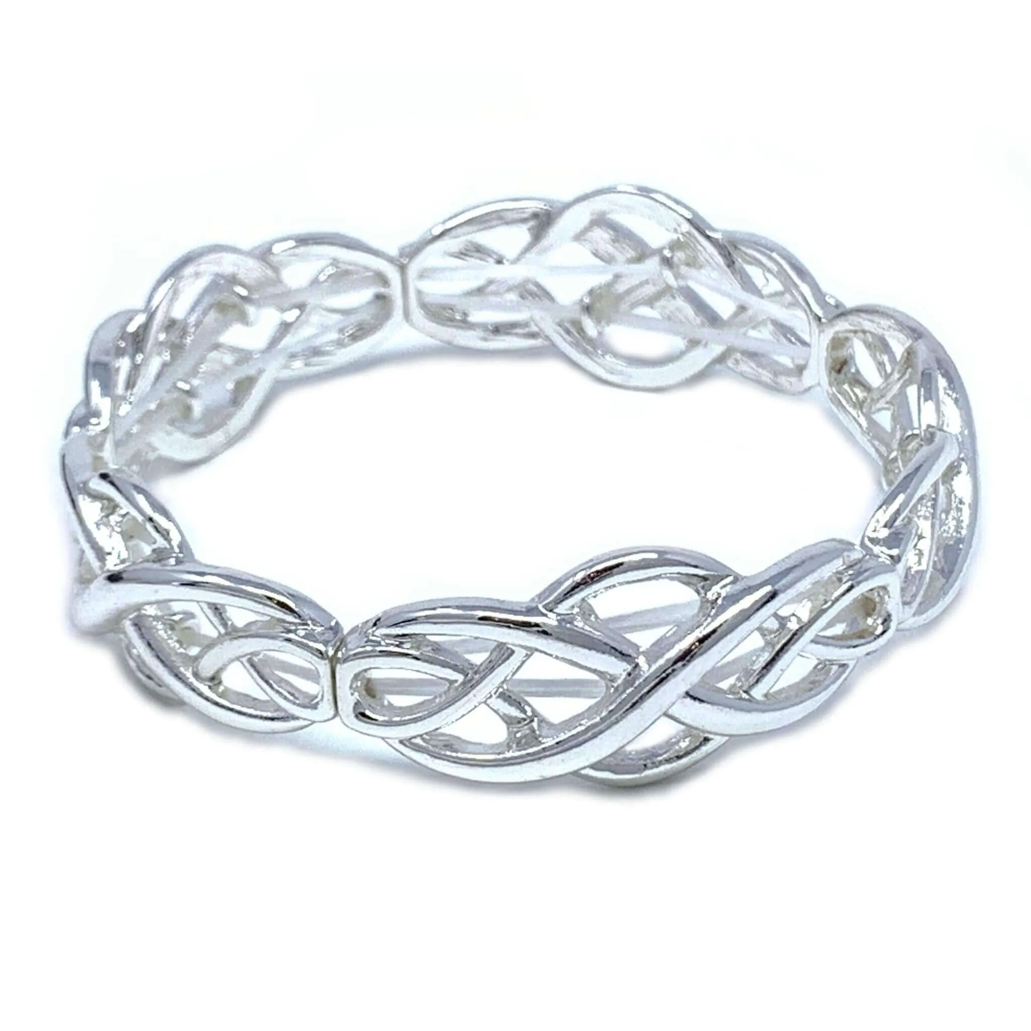 Silver Celtic Adjustable Stretch Bracelet