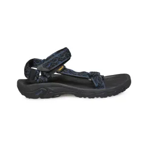 Teva Hurricane 4 Wavy Trail Navy Sandals - Men's