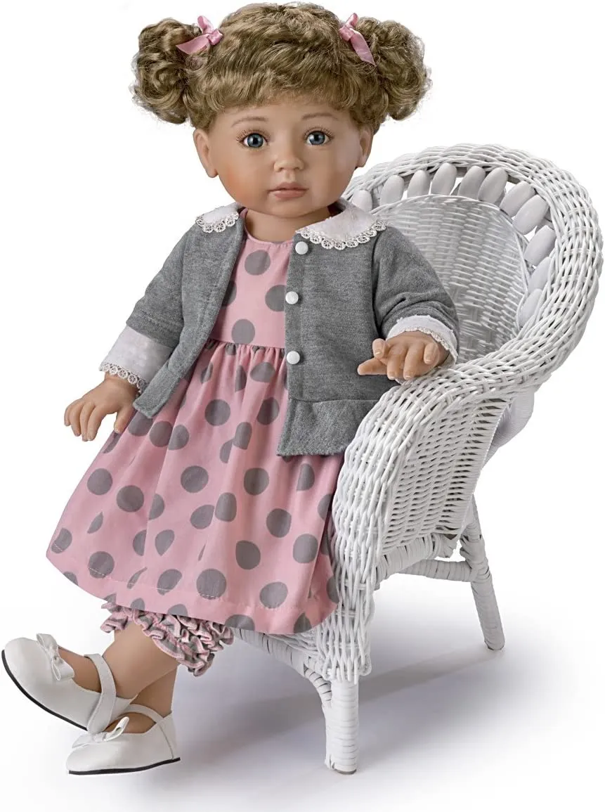 The Ashton - Drake Galleries Avery Picture Perfect Lifelike Child Girl Doll with Hold That Pose!® Technology and Soft RealTouch® Vinyl Skin by Master Doll Artist Mayra Garza 22"-Inches