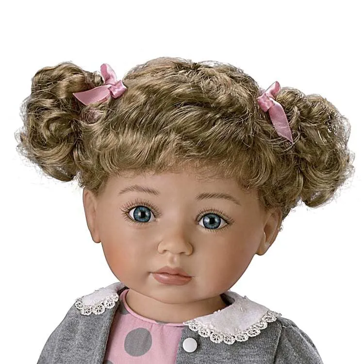 The Ashton - Drake Galleries Avery Picture Perfect Lifelike Child Girl Doll with Hold That Pose!® Technology and Soft RealTouch® Vinyl Skin by Master Doll Artist Mayra Garza 22"-Inches