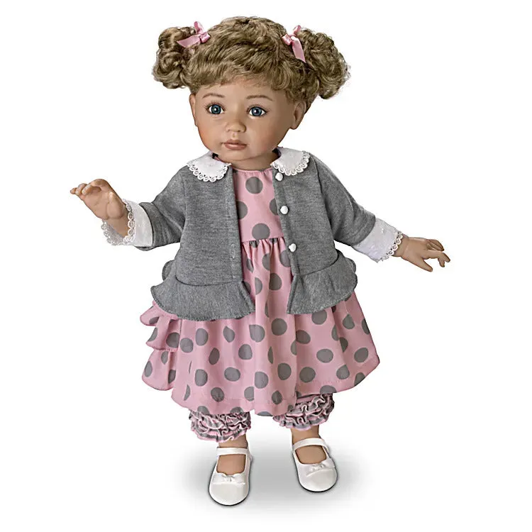 The Ashton - Drake Galleries Avery Picture Perfect Lifelike Child Girl Doll with Hold That Pose!® Technology and Soft RealTouch® Vinyl Skin by Master Doll Artist Mayra Garza 22"-Inches