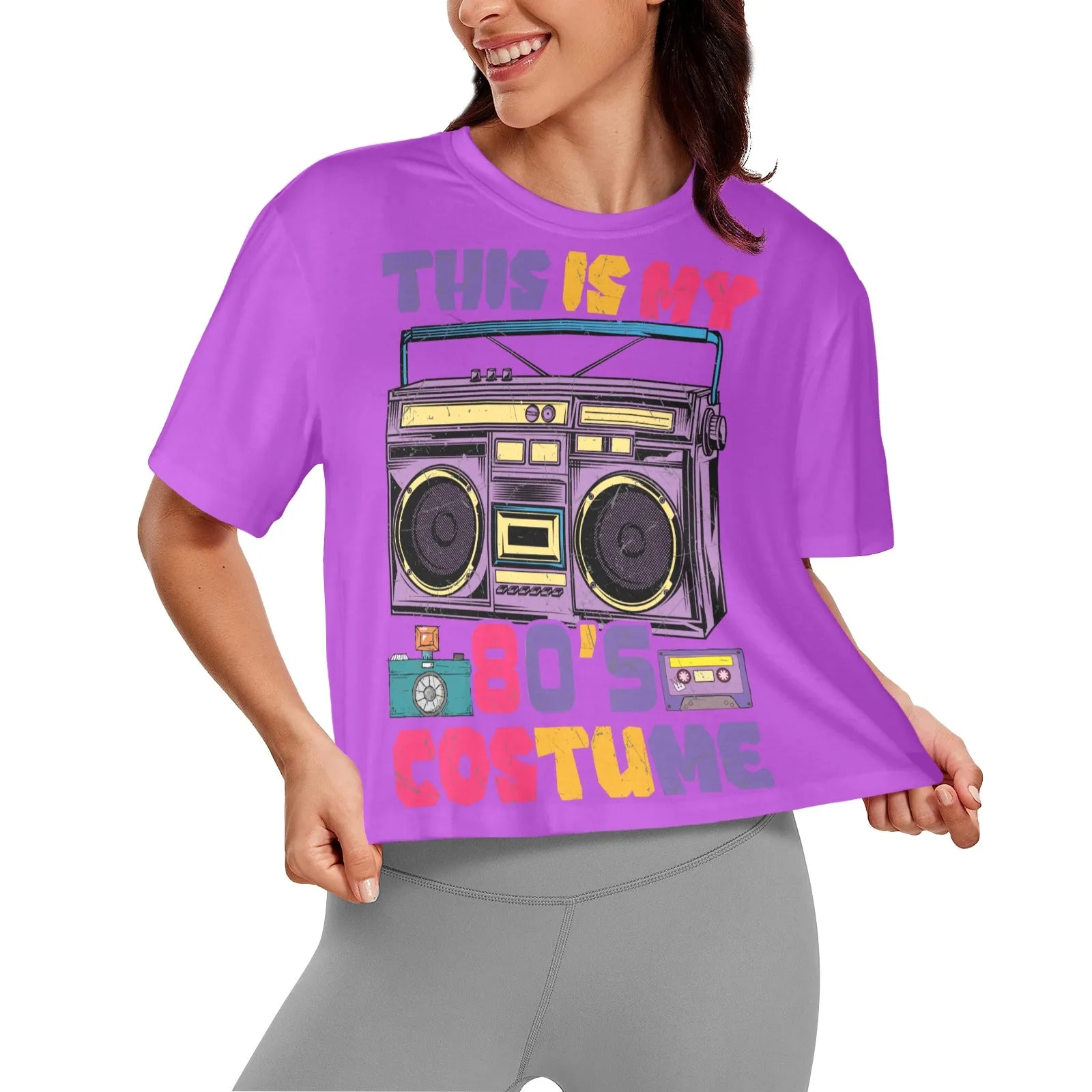 This is my 80's Costume Women's Cropped T-Shirt