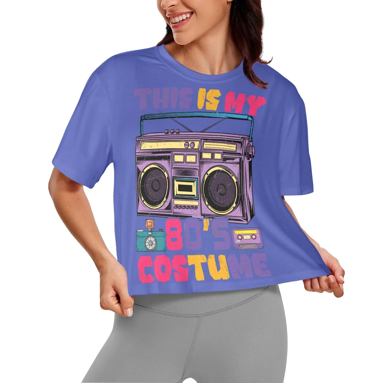 This is my 80's Costume Women's Cropped T-Shirt