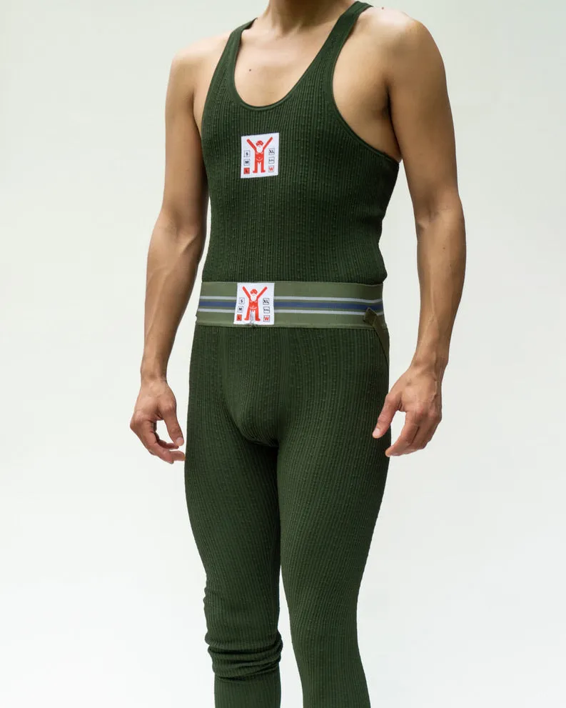 WALTER VAN BEIRENDONCK Jock Leggings Green SS23